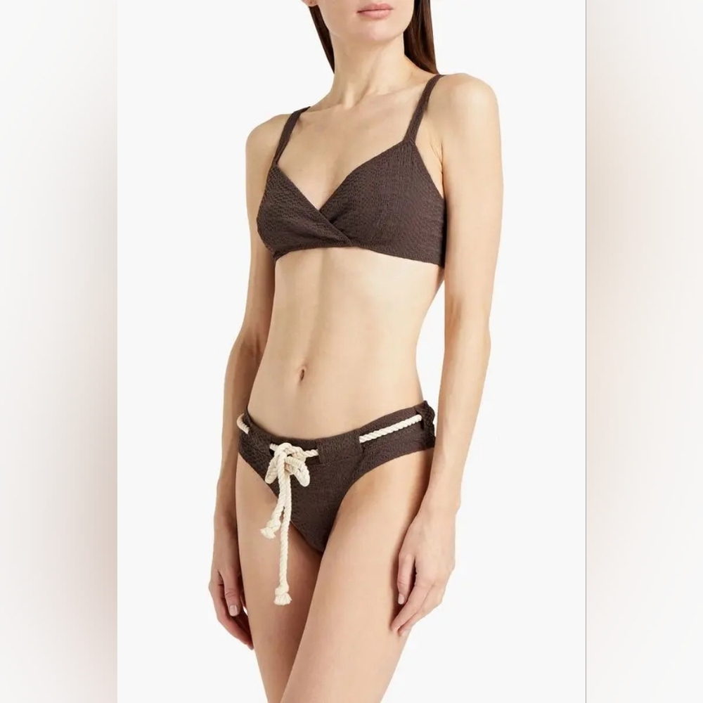8. NWOT LISA MARIE FERNANDEZ STRETCH SEERSUCKER BIKINI